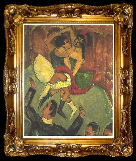framed  Ernst Ludwig Kirchner Dance of negros, ta009-2